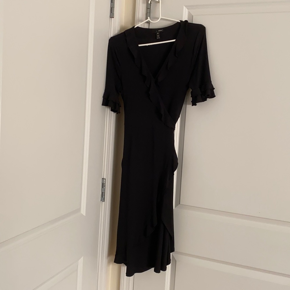 Aqua black dress